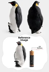 Detailed close-up of realistic solid penguin model with fine feather textures and scales