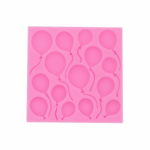 Pink silicone balloon mold for fondant cake decorating and DIY baking chocolate crafts