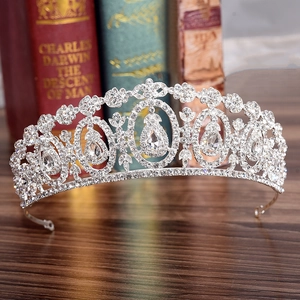 Bridal Crown Tiara Alloy Rhinestone Crystal Luxury Wedding Hair Accessory For Women Baroque Style