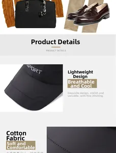 Detailed embroidery of SPORT lettering on a lightweight breathable cotton baseball cap