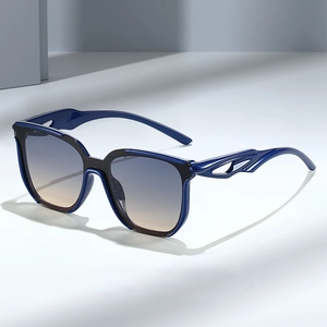 Quadratische Sonnenbrille Mit Hohlen Flammenbügeln UV400 Großer Rahmen Mode Brillen Für Radfahren Autofahren Outdoor Damen Herren