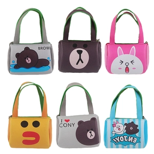 Miniature colorful doll handbags with cartoon prints and patterns for 18 inch dolls