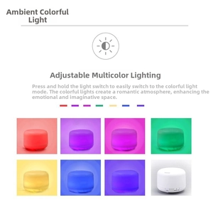 500ml aroma diffuser with 8-color LED mood light modes and ultrasonic mist function