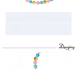 Détail du collier pour bébé en ambre et quartz rose, longueur 33cm et poids 11,78g