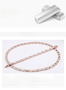 Dettagli del bracciale magnetico in acciaio inossidabile 316L oro rosa e misure