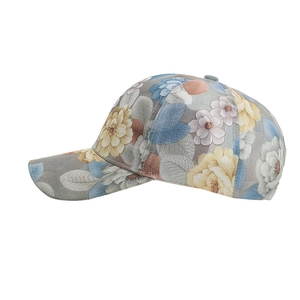 Lace floral print baseball cap for women with vintage patterns for outdoor sun protection