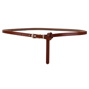 Women Slim Split Cowhide Leather Belt Thin Waistband With Metal Pin Buckle Fashion Decorative Belt For Dresses Pants