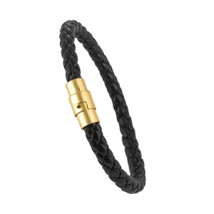 Minimalistisches Geflochtenes PU Leder Armband Mit Legierung Magnetverschluss Mode Handschlaufe Für Herren Und Damen