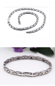 Vue détaillée du collier magnétique en acier de 6mm avec une longueur de 500mm et 29g