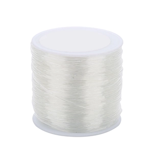 Clear elastic crystal bead string on plastic spool for DIY handmade jewelry making
