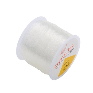 Transparent 0.6mm elastic crystal cord for DIY jewelry making, 100M spool of stretch string