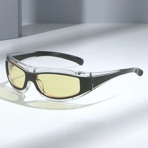 Occhiali Da Sole Sportivi Futuristici Cyberpunk Y2K Montatura PC UV400 Occhiali Avvolgenti Per Ciclismo Outdoor Unisex