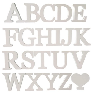White wooden 3D alphabet letters and heart decor for home wedding photography props
