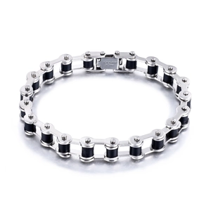 Bicycle Chain Bracelet Stainless Steel Industrial Punk Style Biker Jewelry For Men