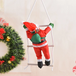 30cm climbing Santa Claus on rope ladder Christmas tree ornament for home decor