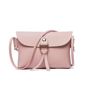 Mini Women Crossbody Bag PU Leather Phone Purse Small Square Flap Handbag With Gold Ring And Tassel Sweet Elegant