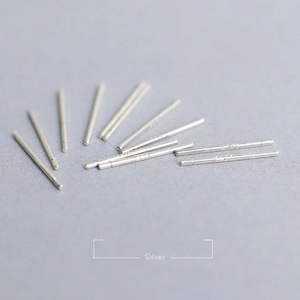 Minimalist S925 sterling silver stud earrings for sensitive ears in a sleek silver finish