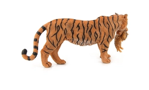 Detailed realistic wild tiger figurine with cub model made of durable high quality PVC