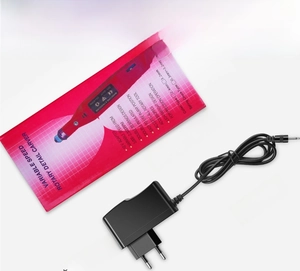 Set fresa per unghie elettrica rossa con adattatore di rete e strumento da 20000 giri/min