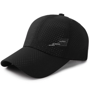 Casquette de Baseball Ajourée Respirante Pour Hommes Femmes Polyester Protection Solaire Réglable Imprimé Lettres Sport
