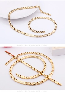Detail of 316L stainless steel chain necklace with brand engraving and elegant clasp