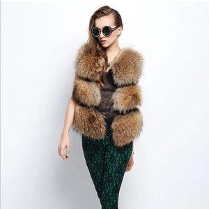 Faux Fur Vest Women Winter Warm Sleeveless Jacket Horizontal Patchwork Synthetic Fur Waistcoat Elegant Streetwear Outerwear