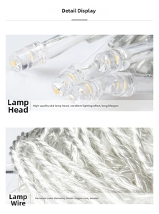 Close-up of high-quality LED beads and thickened copper core wires for festival lights