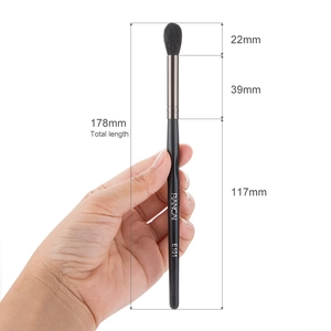 Professional E101 nose contour makeup brush with natural goat hair bristles, 178mm length