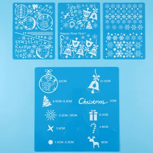 Christmas window decals set with snowflakes and reindeer patterns for party decor