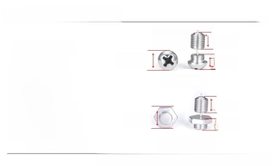 Detailed size chart for industrial titanium steel screw and hexagonal stud earrings