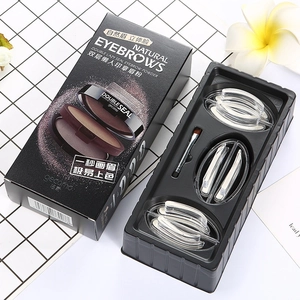 Dual-color lazy stamp eyebrow powder kit with waterproof formula and shaping tools