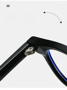 Détail macro de la charnière métallique durable sur ces lunettes anti-lumière bleue