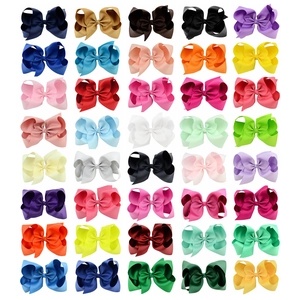 Lazo Grande Para El Pelo Pinza De Pelo Cinta De Grosgrain Hecho A Mano Horquillas Color Sólido Accesorios Para El Cabello Niñas Bebé