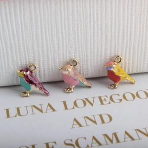 Colorful Bird Charms Pendants Alloy Enamel Drip Oil Cute Sparrow Shape DIY Jewelry Making Accessories For Necklaces