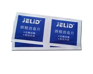 Detail of JELiD individual alcohol prep pads for earring and jewelry sterilization