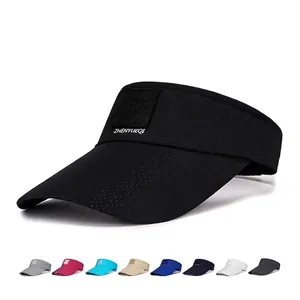 Sun Visor Hat Breathable Mesh Quick Dry Adjustable Polyester Empty Top Outdoor Sports For Men Women