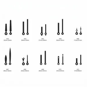 Sets de agujas de aluminio para reloj de cuarzo en diez estilos para reparación y bricolaje