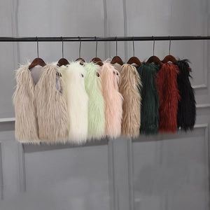 Gilet In Pelliccia Sintetica Per Ragazze Pelliccia Di Volpe Sintetica A Pelo Lungo Senza Maniche Capispalla Autunno Inverno