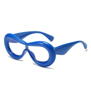 Oversized Irregular Thick Frame Anti Blue Light Glasses Fashion PC Eyewear Frame Punk Y2K Unisex Accessory