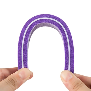 Flexible purple sponge nail file buffer tool for professional manicure and pedicure