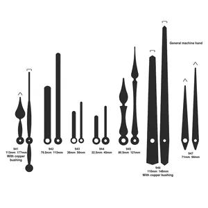 Juego de agujas de reloj minimalistas de metal de 32,5 a 177 mm para relojes de cuarzo de bricolaje