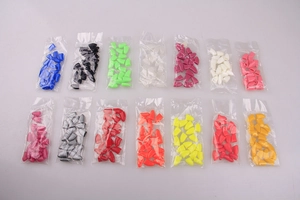 Assorted 14-color set of soft plastic nail caps for cats and dogs in transparent bags