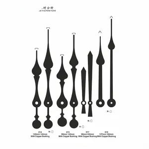 Set di lancette per orologio in alluminio con boccole in rame, misure da 69 mm a 160 mm