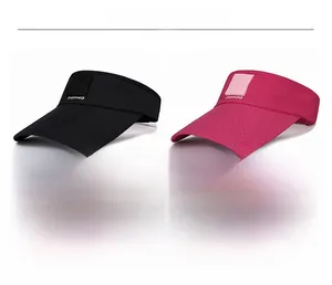 Detailed grid showing breathable quick-dry sun visors in black, red, and blue colors