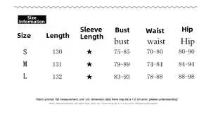 Detailed size chart for backless summer maxi dress showing bust waist and hip measurements