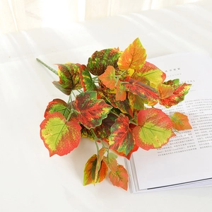 Artificial autumn maple leaves with realistic texture for wedding and home decor