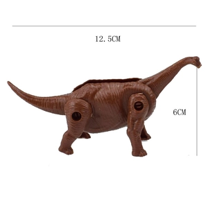 Brown brachiosaurus dinosaur transforming egg toy showing 12.5cm dimensions and texture