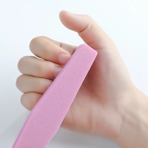 High elasticity pink nail sponge buffer for professional manicures and dead skin removal