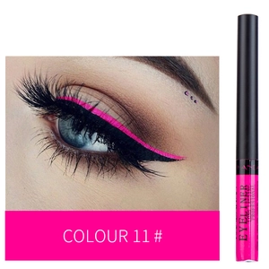 Handaiyan waterproof liquid eyeliner pen in vibrant pink color, long lasting eye makeup.