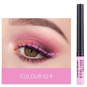 Pink liquid eyeliner waterproof long lasting fine tip eye makeup 02 color beauty